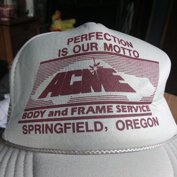 Deadstock Vintage Acme Body & Frame Service Rope Snap Trucker Hat Cap - Picture 3 of 8